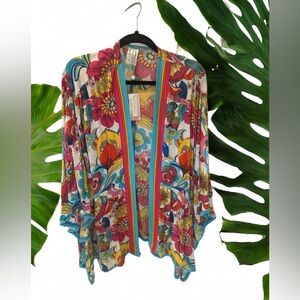 New Trina Turk floral one size beach coverup with tags !!!